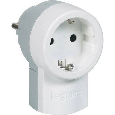 Legrand Контакт Legrand - 16А 2Р+Е, с щепсел и кабелен изход , бял/сив (50462)