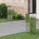 vidaXL Соларна LED светлина за пътека 2 бр. Топло бяло 18 x 18 x 50 см (879783)