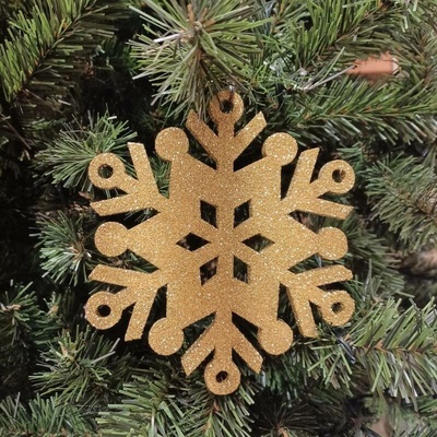 DECOLED Zlatá vločka, priemer 15 cm