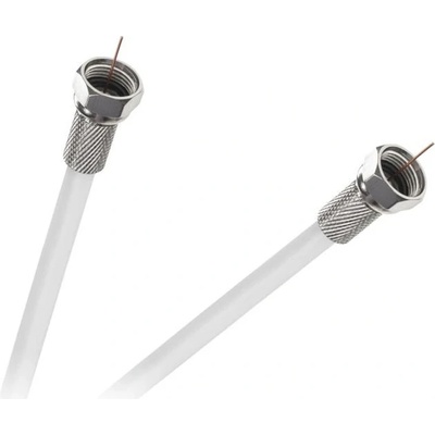 CABLETECH Kábel F zástrč. - F zástrč. 5m biely KPO2288-5