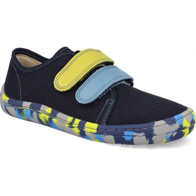 Froddo Canvas Barefoot plátenky Blue+ tmavo modré