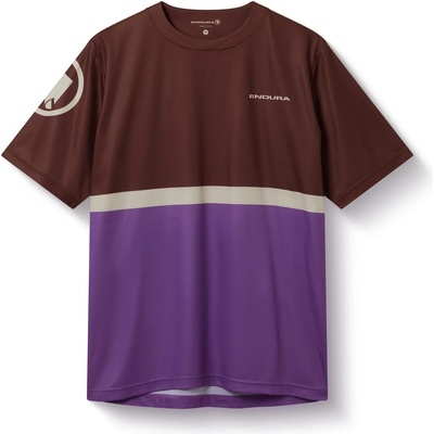 Endura Мъжка фланелка с къс ръкав за колоездене Endura Singletrack Core T-Shirt II Cycling jersey - End Mahogany (056-2673-0712)
