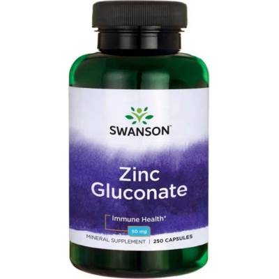 Swanson Zinc Gluconate, 50 mg, 250 капсули, Swanson (SW206)