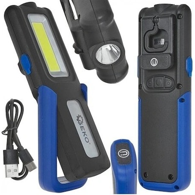 Multifunkční svítilna COB LED, 400 lm, 2000 mAh, s funkcí powerbanky - GEKO, , ,