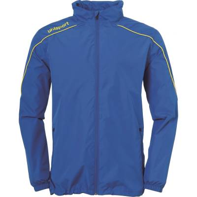 Uhlsport Яке Uhlsport Men's Stream All Weather Water Resistant Concealed Hood Performance Training Jacket - Blue/Lime Yel