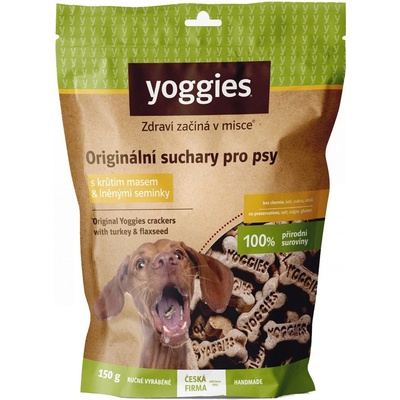 Yoggies Suchary s krůtím masem a lněným semínkem 150 g