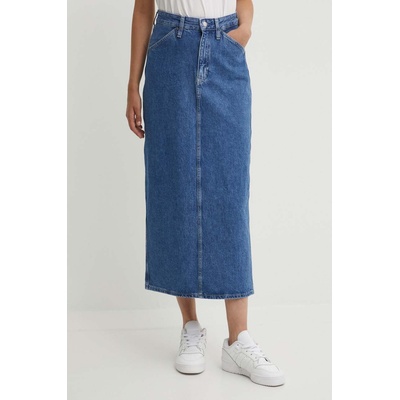 Calvin Klein Jeans Дънкова пола Calvin Klein Jeans в синьо дълга със стандартна кройка J20J223680 (J20J223680)