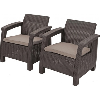 Allibert Corfu Duo 2 ks hnedá / sivohnedá