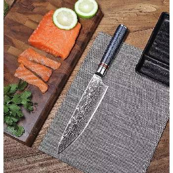 MARMITON Kamin japonský damaškový nůž rukojeť plástev pryskyřice 20 cm