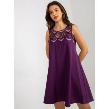 NUMERO mini šaty s krajkou nu-sk-1391.21p-purple Fialové