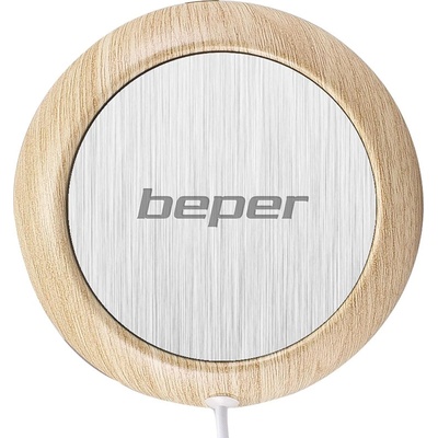 Beper Нагревател за чаши Beper P201UTP003, USB, Диаметър 10.5 см, Сив/кафяв (P201UTP003)