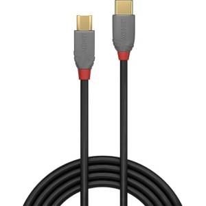 Lindy Кабел Lindy Anthra Line, от USB Type-C 2.0 (м) към USB Micro B 2.0 (м), 2.0 м, черен (LNY-36892)