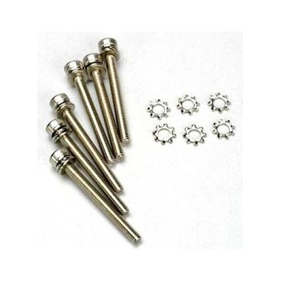 Traxxas винт с вътрешен шестостен M3x28mm цилиндрична глава с шайба (6)