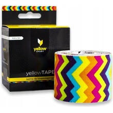 yellowSPORT by ZARYS yellowTAPE Kineziologický tejp duhová zigzag 5cm x 5m