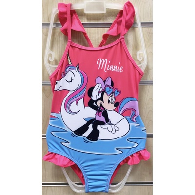 Cottonland Dívčí plavky Minnie s jednorožcem růžová/modrá