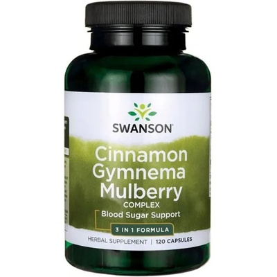 Swanson Cinnamon, Gymnema and Mulberry, 120 капсули, Swanson (SW1742)