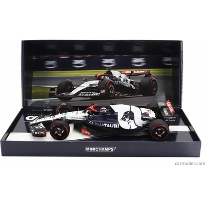 Minichamps Alpha tauri F1 At04 Team Alpha Tauri N 21 Silverstone British Gp 2023 Nyck De Vries Modrá Bílá 1:18