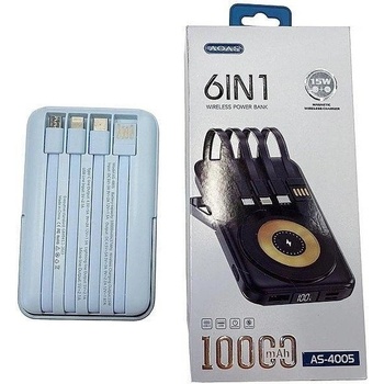 Adar Powerbank 6-в-1 10 000 mAh 15 W черен (5901271625310)