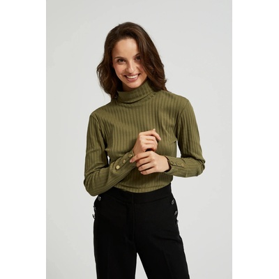 Moodo Светлооливков дамски топ с дълъг ръкав Moodo | Zelen | ЖЕНИ | XS