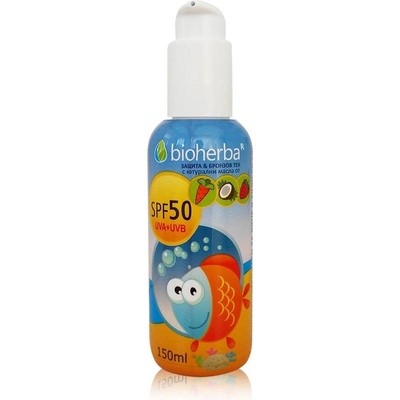 Bioherba Слънцезащитен крем с масла от малина, морков и кокос, SPF 50 | Bioherba (BH9484)