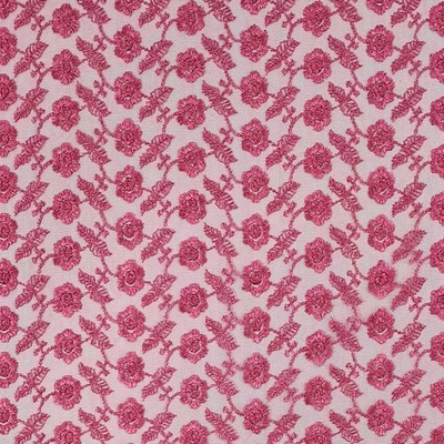 Vyšívaný tyl 4404 starorůžový s květy, š.110