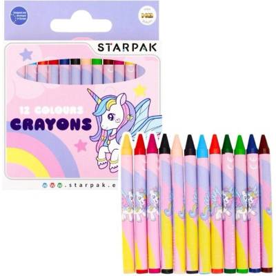 CreativeToys voskovky jednorožec 12 ks