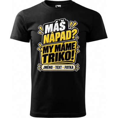 Dobrý Triko pánské tričko s vlastním motivem černá