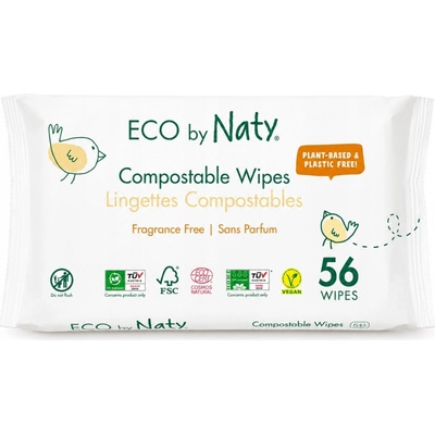 Naty Nature Babycare Obrúsky vlhčené neparfumované Sensitive Eco 56 ks
