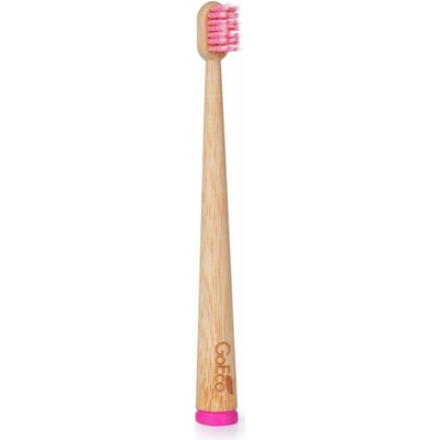 GoEco® BAMBOO dětský zubní kartáček z bambusu růžový extra měkký