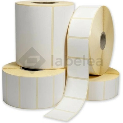 Labelea Samolepiace etikety kruh 50x50 mm biele papierové pre termotransfer 1000 na rolke Biela 25 mm EKM999050W020