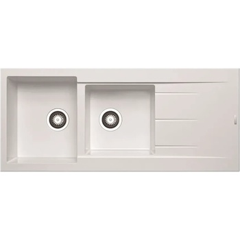 Image 1 of Pyramis PYRAGRANITE ALAZIA (116х50) 1 3/4B 1D Snow, Мивки за кухни композитни