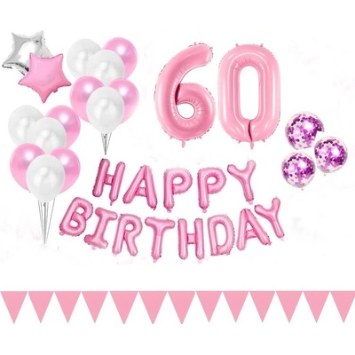 Balónkový set HB růžový číslo 60