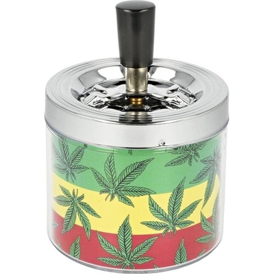 KRCZ Cigaretový popelník kovový otočný Rasta 9cm