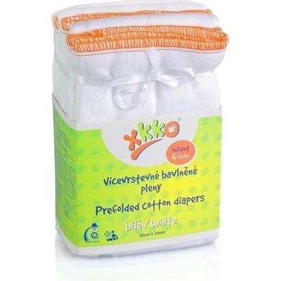 Kikko Vícevrstvé plenky 4/8/4 BÍLÉ Infant 32 x 34cm