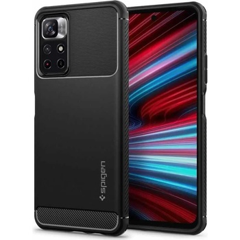 Image 1 of Spigen Rugged Armor Case - тънък качествен силиконов (TPU) калъф за Xiaomi Redmi Note 11T 5G, Xiaomi Redmi Note 11S 5G, Xiaomi Poco M4 Pro 5G (черен)