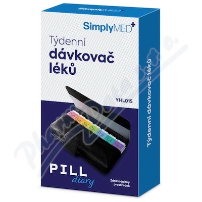 SimplyMed Dávkovač léků týdenní YHL015 Pill diary – Zboží Mobilmania