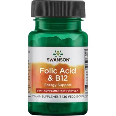 Swanson Folic Acid & B12 [30 капсули]