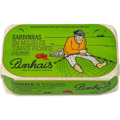 Pinhais Portugalské sardinky v pikantnej paradajkovej omáčke s olivovým olejom 125 g