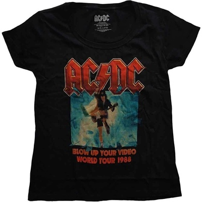 AC/DC Blow Up Your Video / World Tour 1988 Black XL Дамски Риза (ACDCTS42LB04)