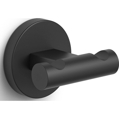 ZACK Закачалка за кърпи Scala двойна черна (40855)