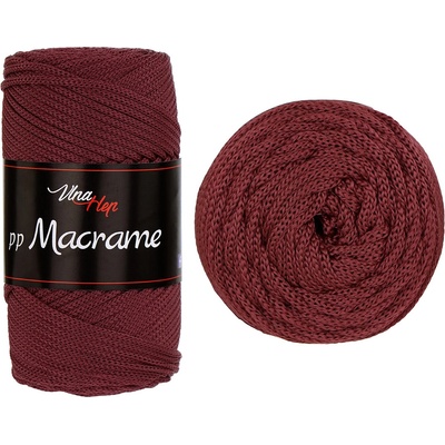 Vlna-hep pp Macrame - polyester PP Macrame: nová - 4031 Bordó