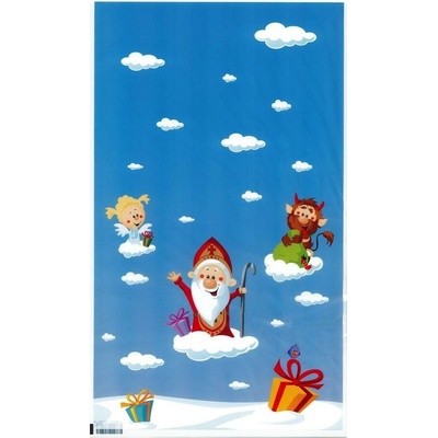 Mikulášsky sáček PP 25x42 cm - Mikuláš, anděl a čert - 1 ks