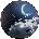 NeXtime Стенен часовник New Moon Dome (3177)