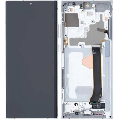 Displej Samsung Galaxy Note 20 Ultra 5G s rámem – Aftermarket Pro – 120 Hz – bílý SAM3470