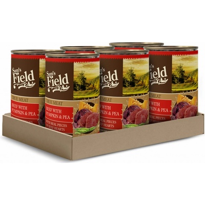 Sam's Field Adult True Meat Beef with Pumpkin & Pea 6 x 400 g