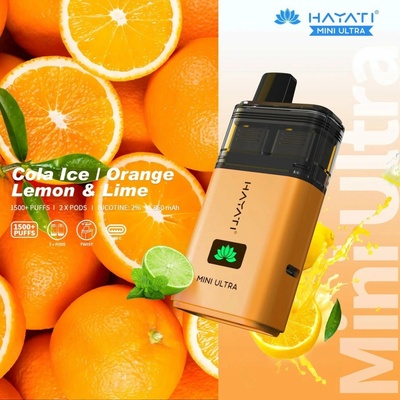 Hayati Mini Ultra Cola Ice Orange Lemon & Lime 20 mg 1500 potáhnutí – Zbozi.Blesk.cz