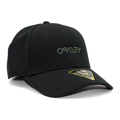 Oakley 6 Panel Stretch Metallic Hat Blackout