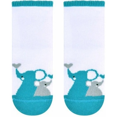 Dojčenské ponožky Sloníky biela