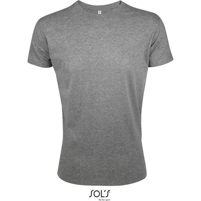 Sol's Regent Fit pánske tričko Slim Fit sivé mel.
