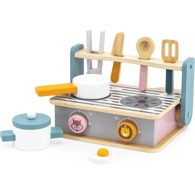 Viga Toys drevená skladacia kuchynka s grilom